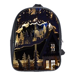 Christmas Advent Candle Arches School Bag (Large)