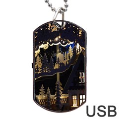 Christmas Advent Candle Arches Dog Tag USB Flash (One Side)