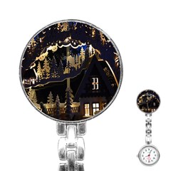 Christmas Advent Candle Arches Stainless Steel Nurses Watch