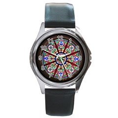 Church Window Window Rosette Round Metal Watch by Wegoenart