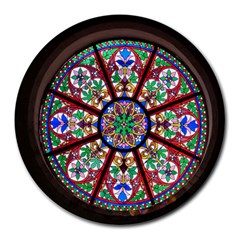 Church Window Window Rosette Round Mousepads by Wegoenart