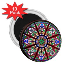 Church Window Window Rosette 2 25  Magnets (10 Pack)  by Wegoenart