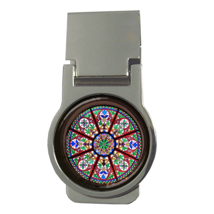 Church Window Window Rosette Money Clips (Round) 