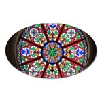 Church Window Window Rosette Oval Magnet Front