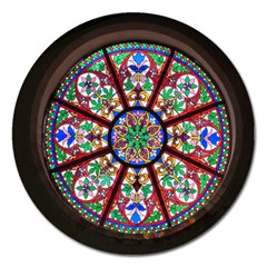 Church Window Window Rosette Magnet 5  (round) by Wegoenart