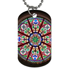 Church Window Window Rosette Dog Tag (two Sides) by Wegoenart