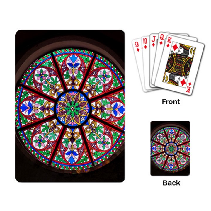 Church Window Window Rosette Playing Cards Single Design