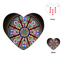 Church Window Window Rosette Playing Cards (heart) by Wegoenart