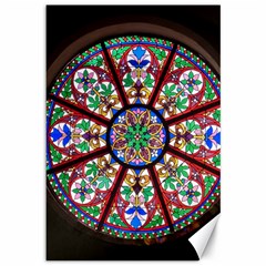 Church Window Window Rosette Canvas 12  X 18  by Wegoenart