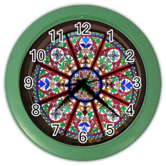 Church Window Window Rosette Color Wall Clock by Wegoenart