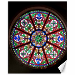 Church Window Window Rosette Canvas 11  X 14  by Wegoenart