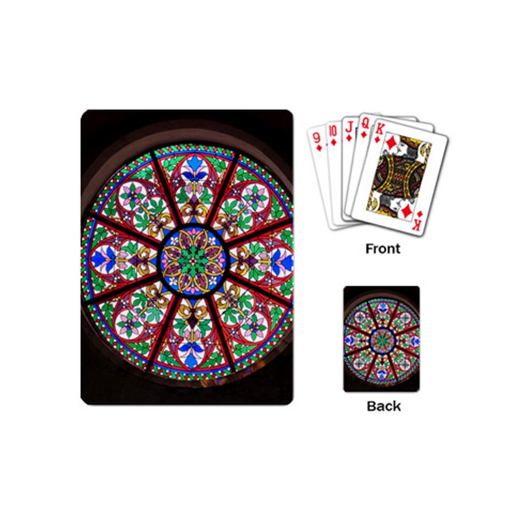 Church Window Window Rosette Playing Cards (Mini)