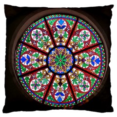 Church Window Window Rosette Large Cushion Case (one Side) by Wegoenart