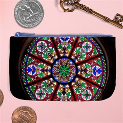 Church Window Window Rosette Large Coin Purse by Wegoenart