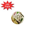 Christmas Ribbon Background 1  Mini Magnets (100 pack)  Front