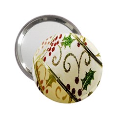 Christmas Ribbon Background 2 25  Handbag Mirrors by Wegoenart