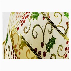 Christmas Ribbon Background Large Glasses Cloth (2-side)