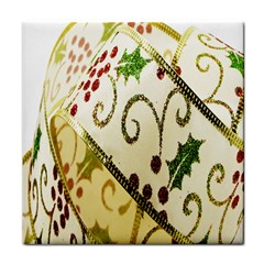 Christmas Ribbon Background Face Towel by Wegoenart