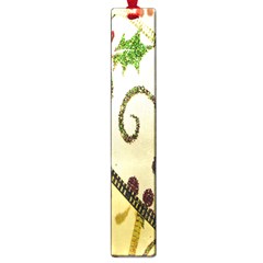 Christmas Ribbon Background Large Book Marks by Wegoenart