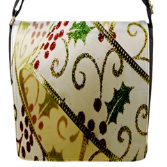 Christmas Ribbon Background Flap Closure Messenger Bag (s) by Wegoenart