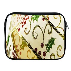 Christmas Ribbon Background Apple Ipad 2/3/4 Zipper Cases by Wegoenart