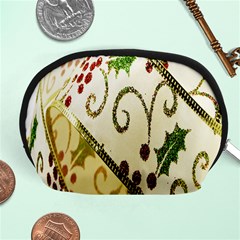 Christmas Ribbon Background Accessory Pouch (medium) by Wegoenart