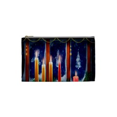 Christmas Lighting Candles Cosmetic Bag (small) by Wegoenart