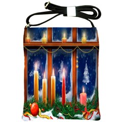 Christmas Lighting Candles Shoulder Sling Bag by Wegoenart