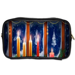 Christmas Lighting Candles Toiletries Bag (two Sides) by Wegoenart