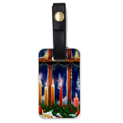 Christmas Lighting Candles Luggage Tags (one Side)  by Wegoenart