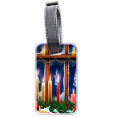 Christmas Lighting Candles Luggage Tags (two Sides) by Wegoenart