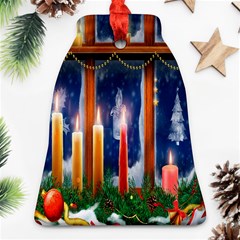 Christmas Lighting Candles Bell Ornament (two Sides) by Wegoenart