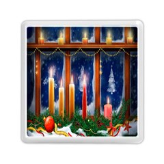 Christmas Lighting Candles Memory Card Reader (square) by Wegoenart