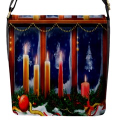 Christmas Lighting Candles Flap Closure Messenger Bag (s) by Wegoenart