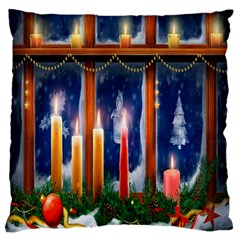 Christmas Lighting Candles Standard Flano Cushion Case (one Side) by Wegoenart