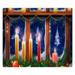 Christmas Lighting Candles Double Sided Flano Blanket (small)  by Wegoenart