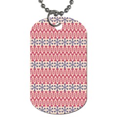 Christmas Pattern Vintage Dog Tag (one Side) by Wegoenart