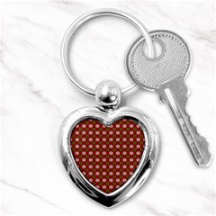 Christmas Paper Wrapping Pattern Key Chains (heart)  by Wegoenart