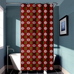 Christmas Paper Wrapping Pattern Shower Curtain 36  X 72  (stall)  by Wegoenart