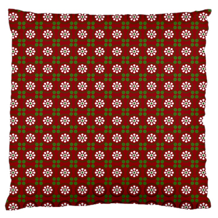 Christmas Paper Wrapping Pattern Large Flano Cushion Case (Two Sides)