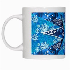 Christmas Background Pattern White Mugs by Wegoenart