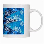 Christmas Background Pattern White Mugs Right