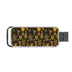 Christmas Background Portable Usb Flash (two Sides) by Wegoenart