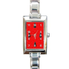 Christmas Time Fir Trees Rectangle Italian Charm Watch by Wegoenart