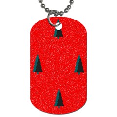 Christmas Time Fir Trees Dog Tag (one Side) by Wegoenart