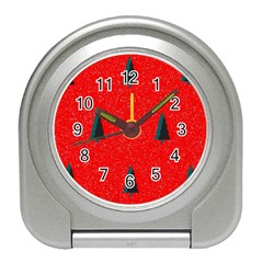 Christmas Time Fir Trees Travel Alarm Clock