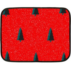 Christmas Time Fir Trees Double Sided Fleece Blanket (mini)  by Wegoenart