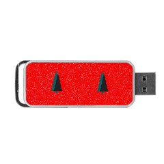 Christmas Time Fir Trees Portable Usb Flash (two Sides) by Wegoenart