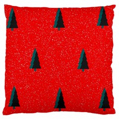 Christmas Time Fir Trees Large Flano Cushion Case (one Side) by Wegoenart