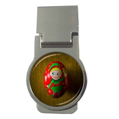 Christmas Wreath Ball Decoration Money Clips (round)  by Wegoenart